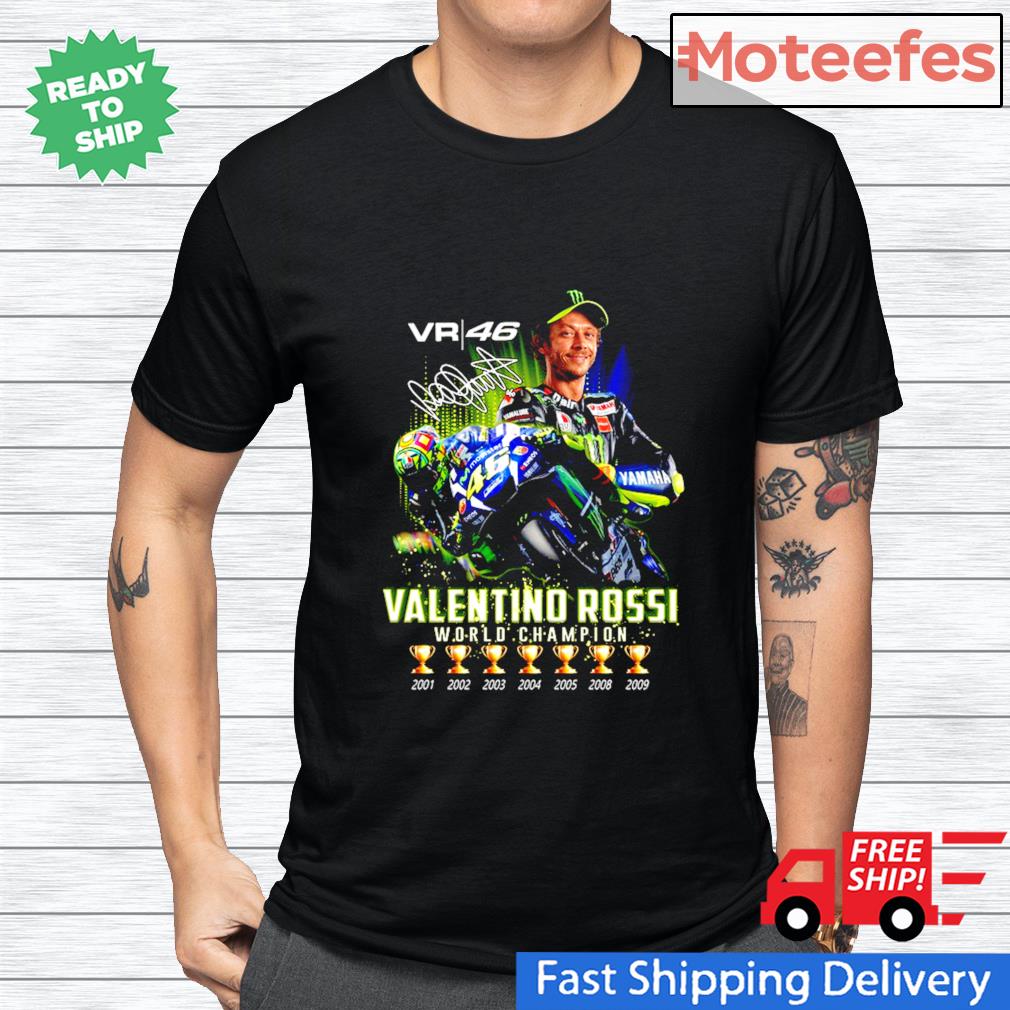 Valentino Rossi world champion 46 signature shirt, long sleeve and top