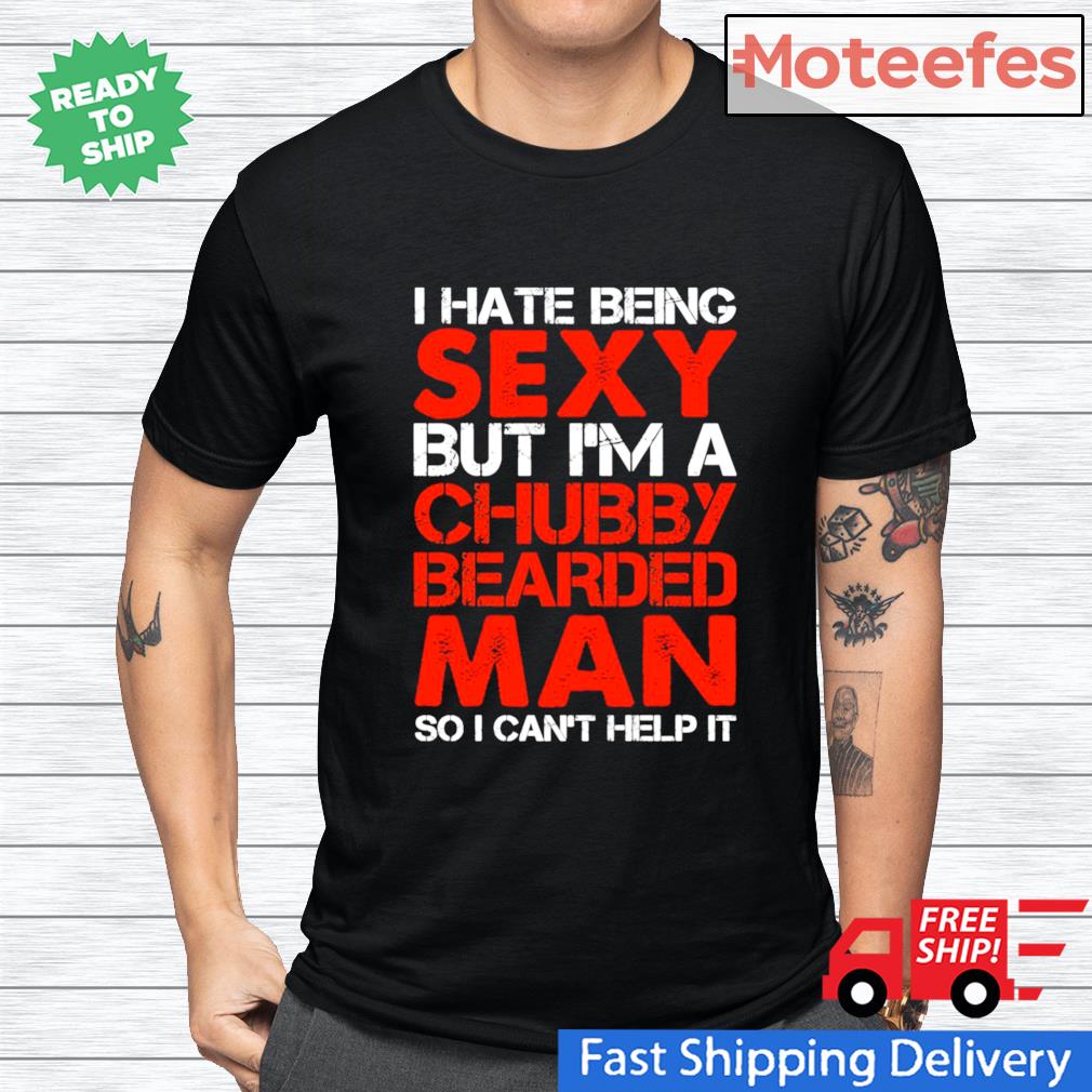 chubby bearded man t shirt