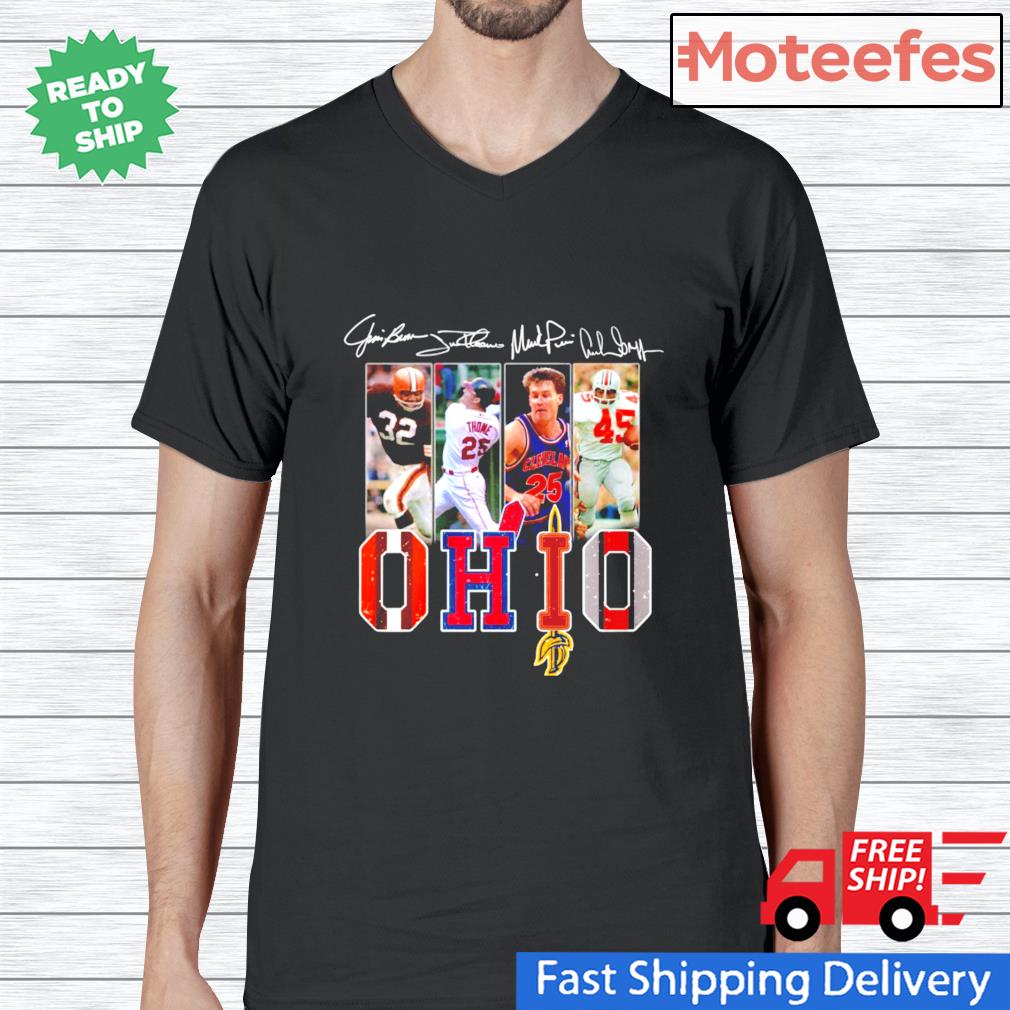 OHIO Cleveland Browns Cleveland Indians Cleveland Cavaliers and Ohio State  Buckeyes shirt