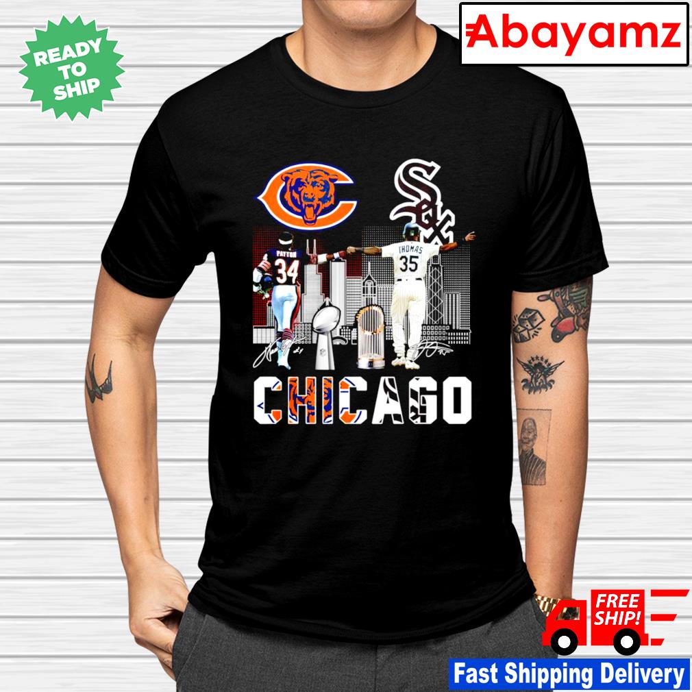 Chicago Bear Walter Payton and Chicago White Sox Frank Thomas's Chicago  signatures shirt, hoodie, sweater, long sleeve and tank top