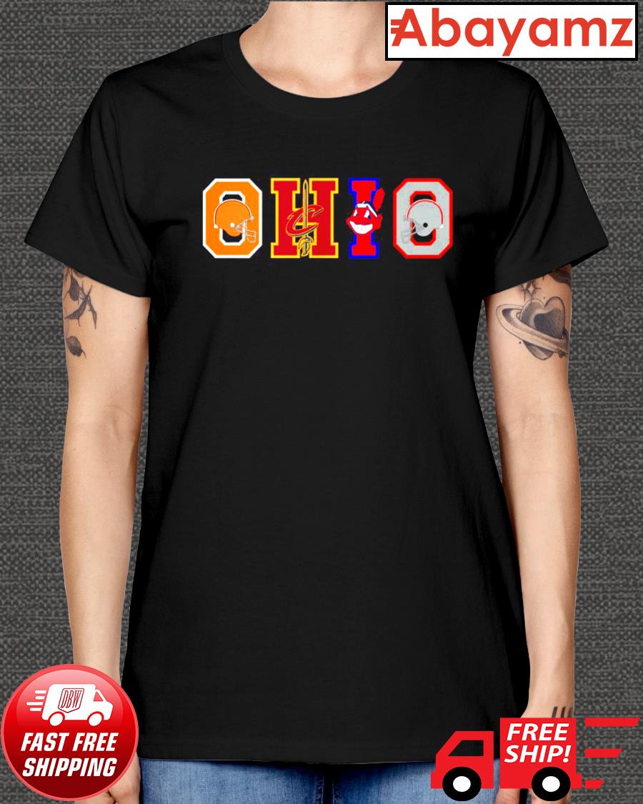 Official ohio Logo Sport Teams Buckeyes Browns Cavaliers Indians Tshirt,  hoodie, sweater, long sleeve and tank top