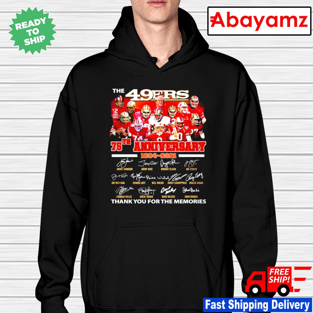 The San Francisco 49ers 75th anniversary 1964 2021 thank you for