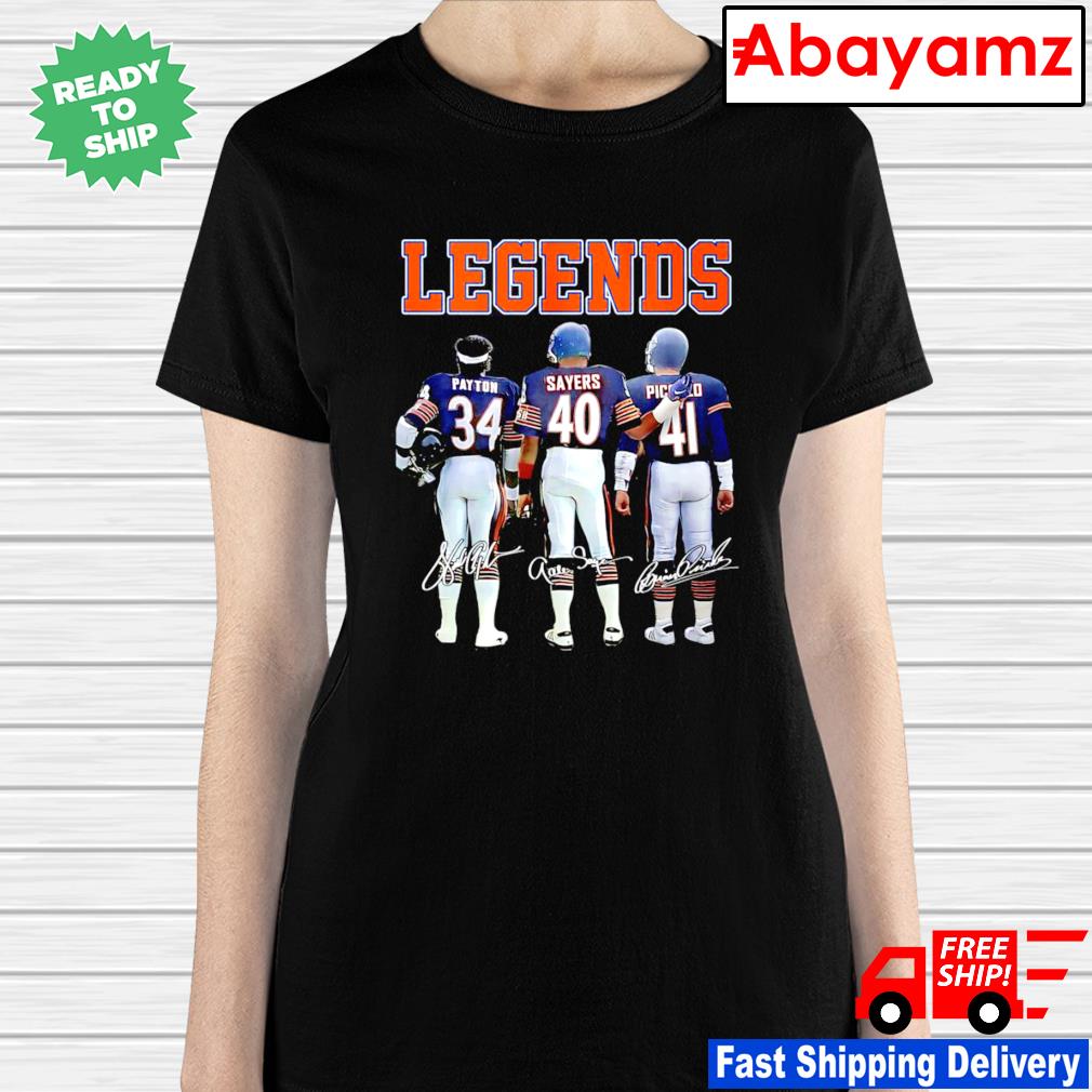 Walter Payton Gale Sayers and Brian Piccolo Chicago Bears Legends  signatures shirt, hoodie, sweater, long sleeve and tank top