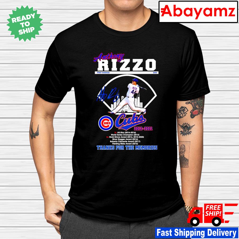 Authony Rizzo Cubs 2012-2021 thanks for the memories T-shirt