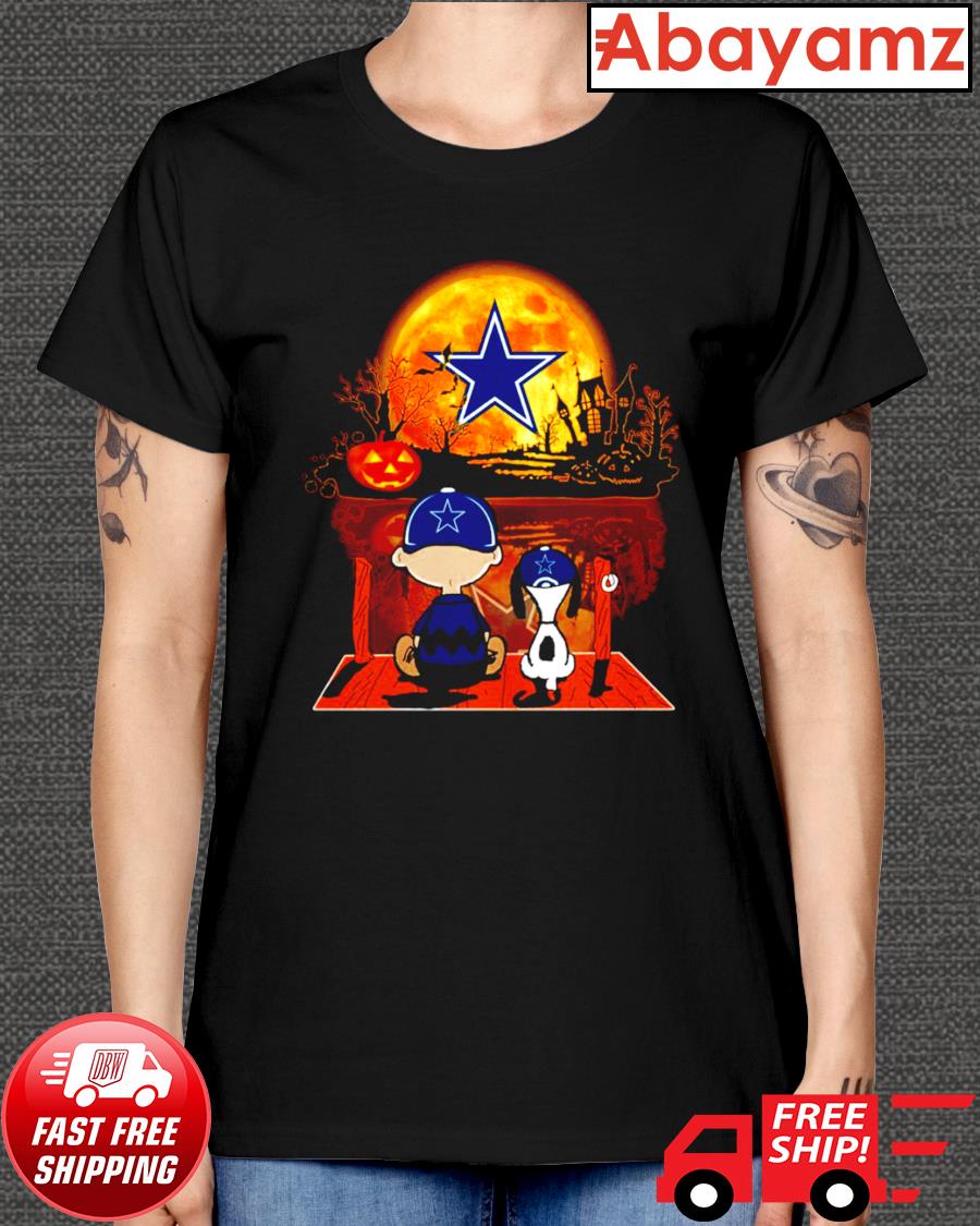 NFL, Shirts, Charlie Brown And Snoopy Watching Dallas Cowboys Halloween  Tee Shirt Men Women