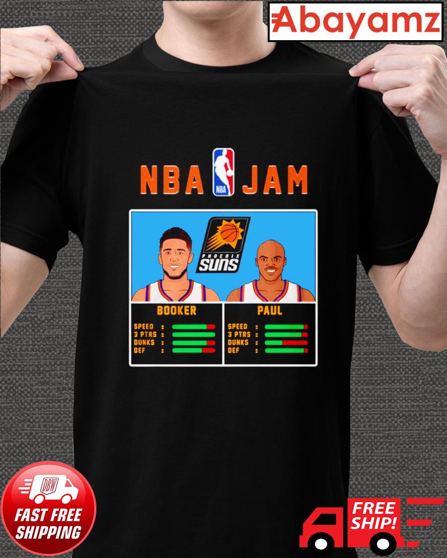 NBA Jam Phoenix Suns Devin Booker and Chris Paul shirt, hoodie, sweater,  long sleeve and tank top