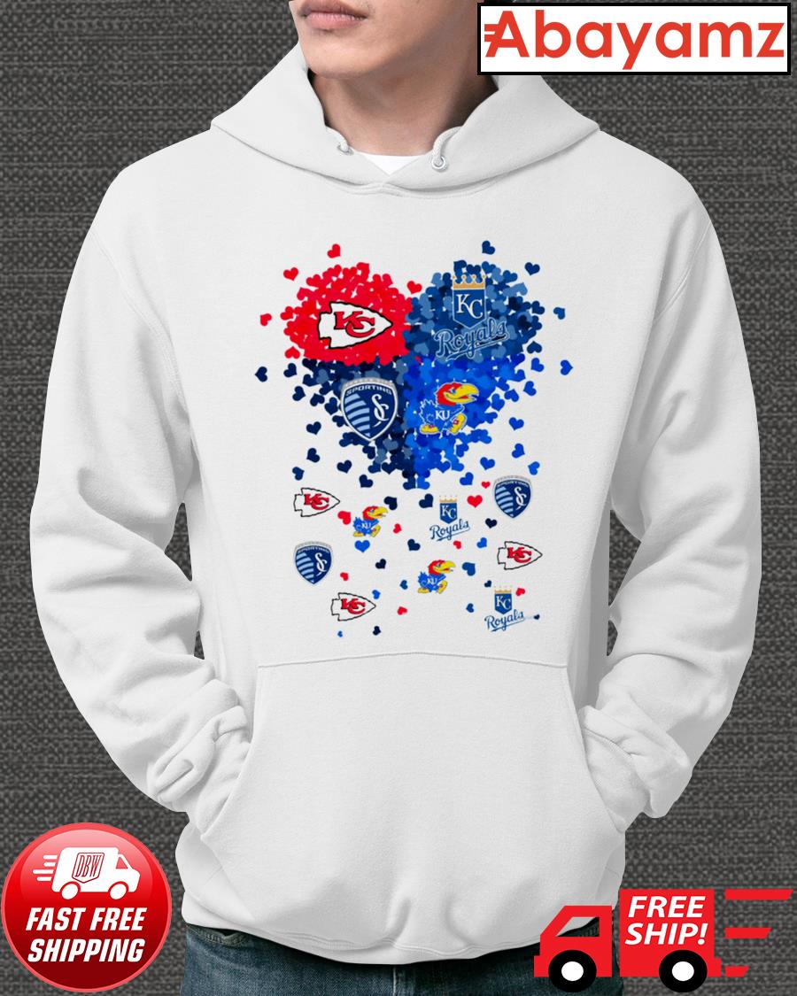 Kansas City Chiefs vs Kansas City Royals Hearts love shirt, hoodie,  sweater, long sleeve and tank top