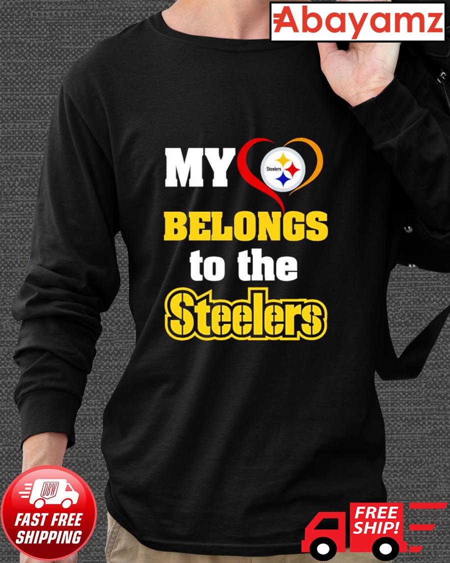 Pittsburgh Steelers My heart belongs to the Steelers shirt, hoodie,  sweater, long sleeve and tank top