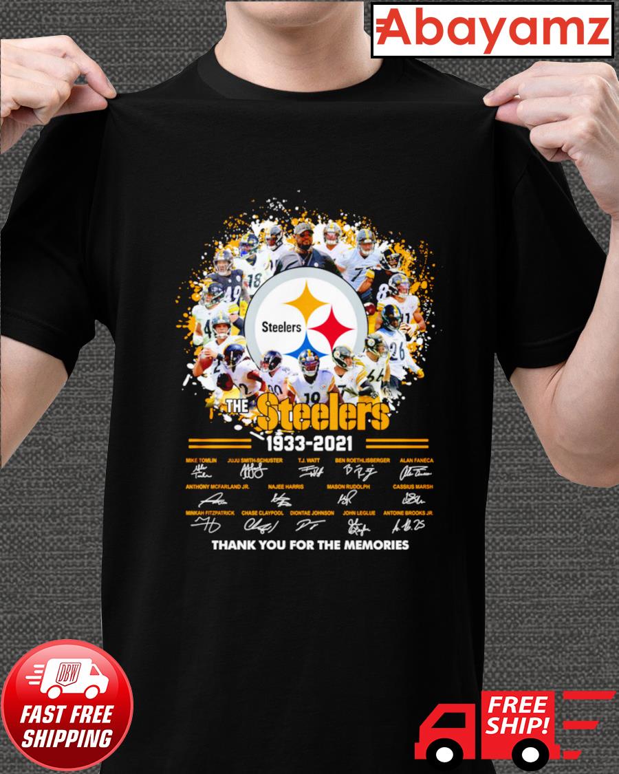 Pittsburgh Steelers The Steelers 1933-2021 thank you for the memories  signatures t-shirt, hoodie, sweater, long sleeve and tank top