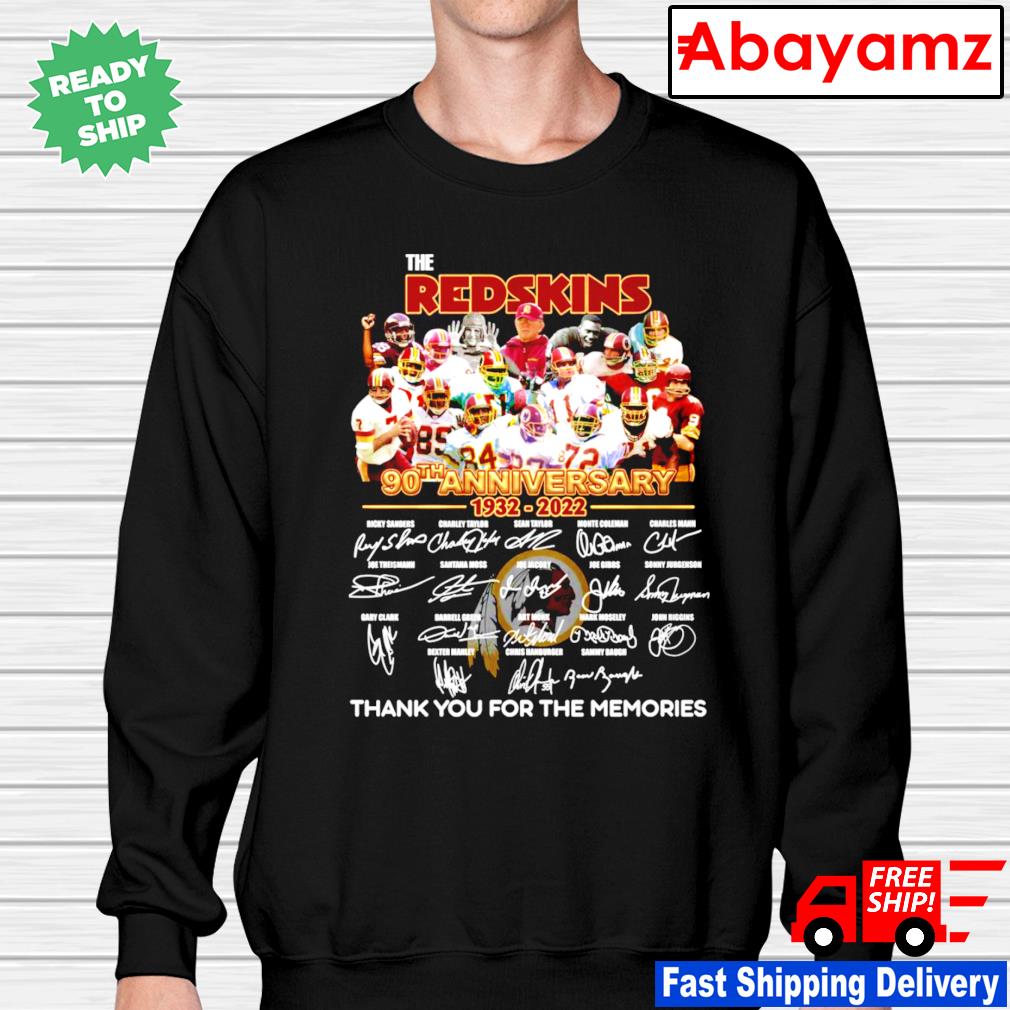 The Redskins 1932-forever thank you for the memories signatures shirt,  hoodie, sweater, long sleeve and tank top