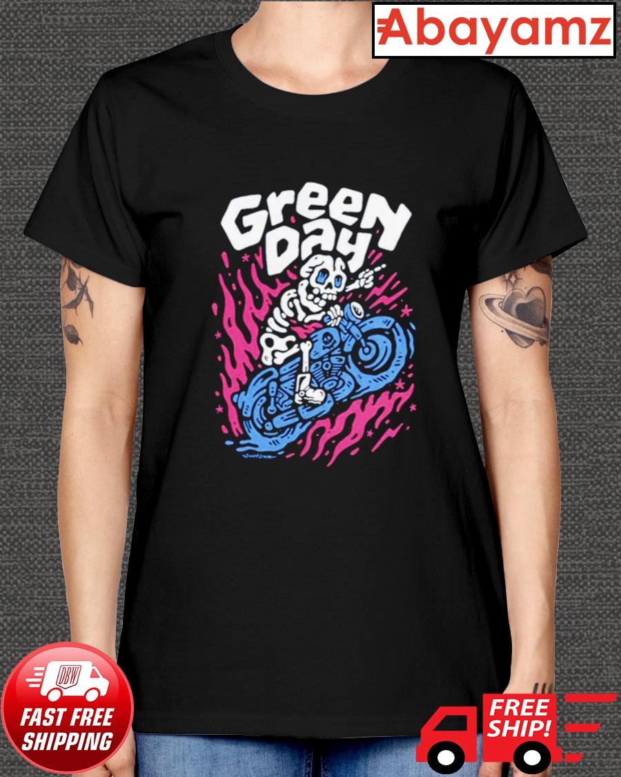 Green Day Hella Mega Tour Merch 2021 Moto Skeleton t-shirt, hoodie,  sweater, long sleeve and tank top