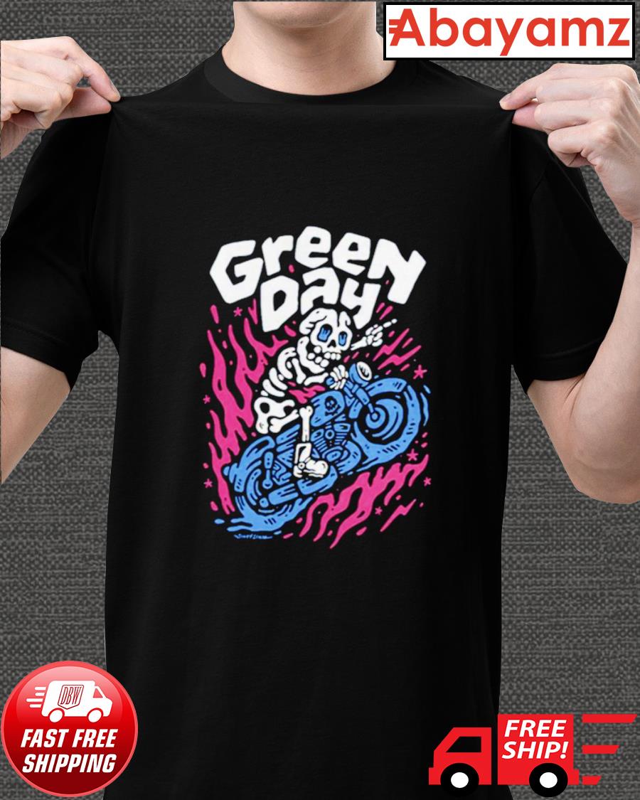 Green Day Hella Mega Tour Merch 2021 Moto Skeleton t-shirt, hoodie,  sweater, long sleeve and tank top