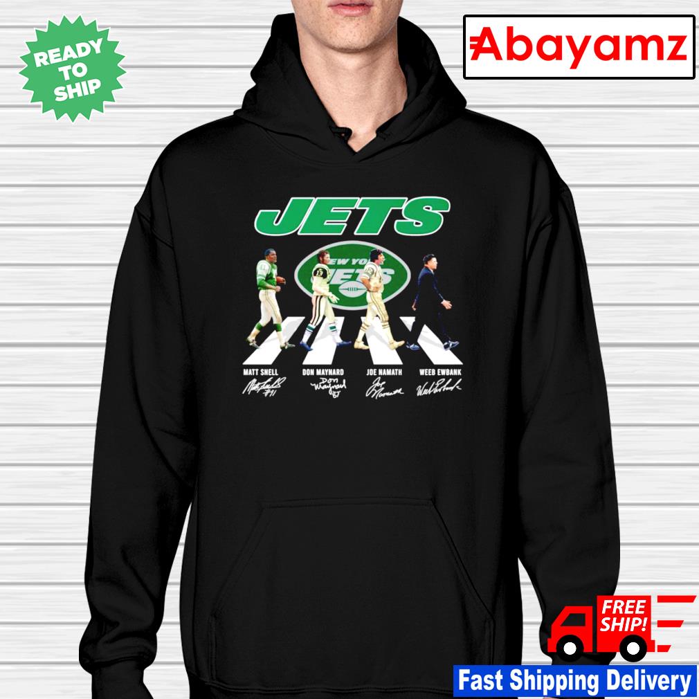 New York Jets abbey road signatures T-shirt, hoodie, sweater, long