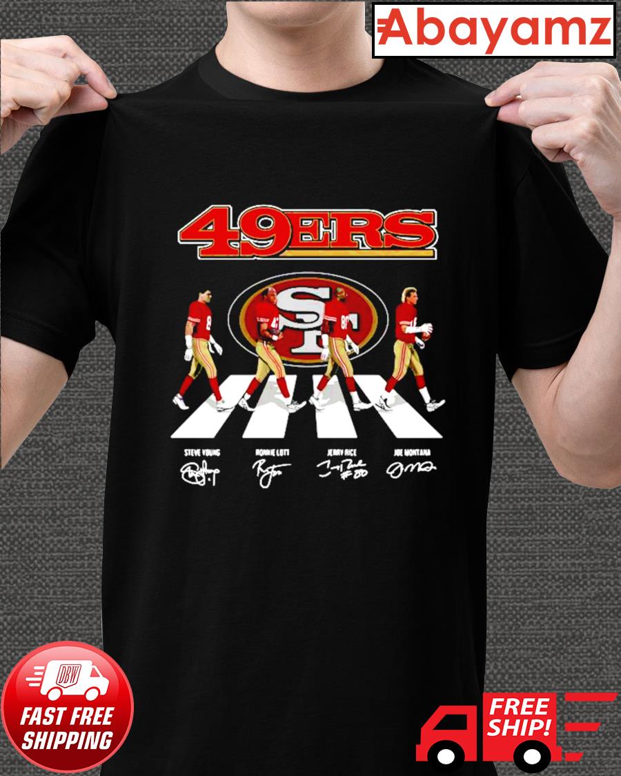 78 years 1944-2022 San Francisco 49ers Steve Young Jerry Rice Ronnie Lott  Joe Montana abbey road signatures T-shirt, hoodie, sweater, long sleeve and  tank top