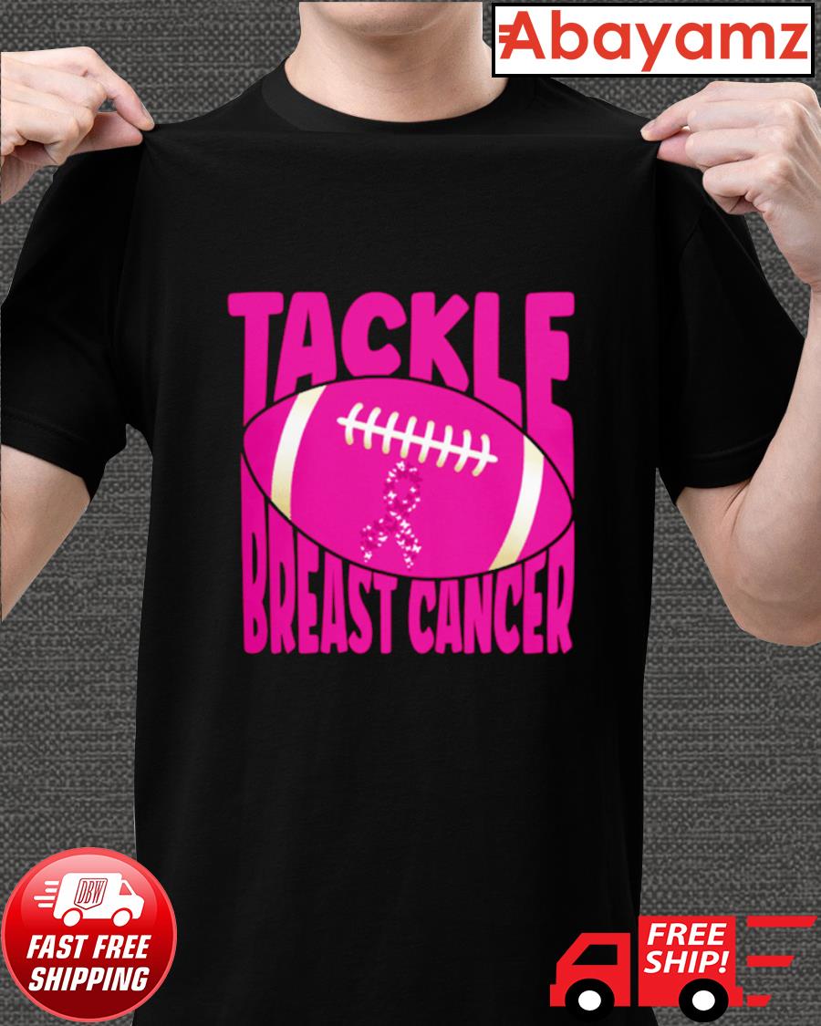 Tackle Breast Cancer Long Sleeve Breast Cancer Awareness Shirts 
