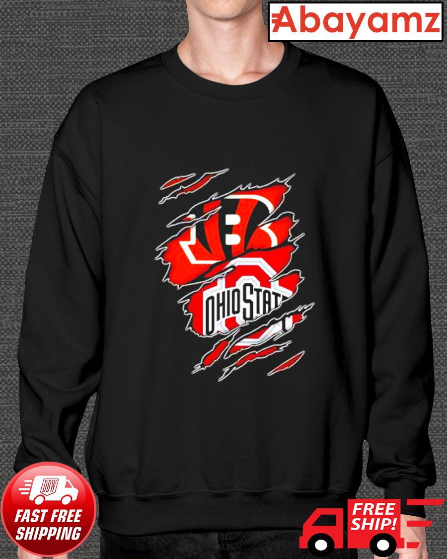 Cincinnati Bengals and Ohio State Buckeyes Blood inside shirt, hoodie,  sweater, long sleeve and tank top