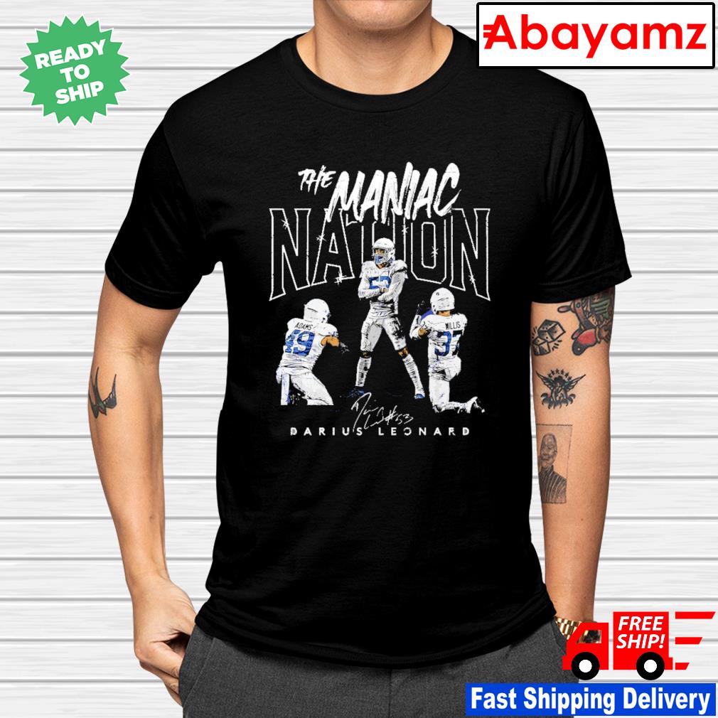 Darius Leonard The Maniac Nation Indianapolis Colts signature shirt,  hoodie, sweater, long sleeve and tank top