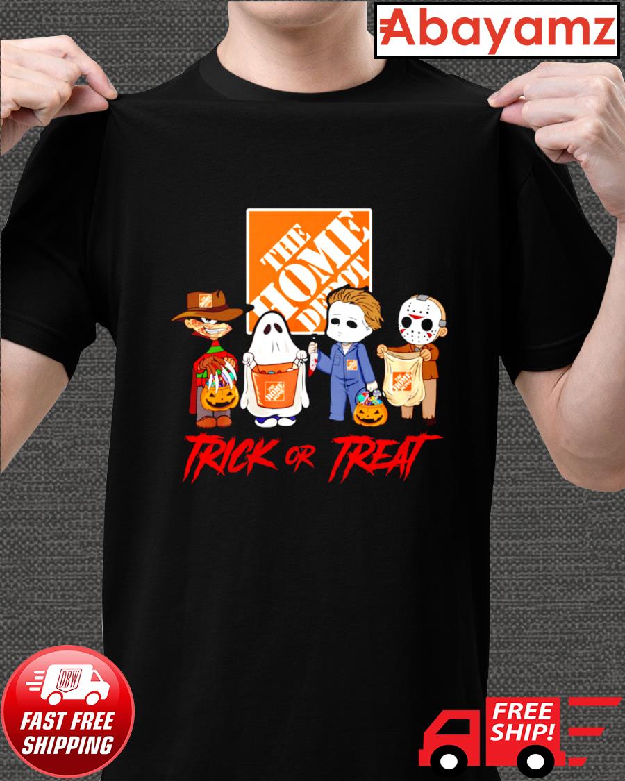 Horror Movie Characters Chibi The Home Depot Trick Or Treat Halloween Shirt Hoodie Sweater Long Sleeve And Tank Top