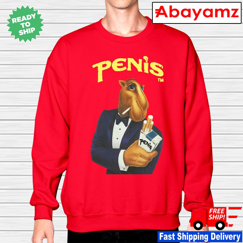 Joe Camel Cigarette Penis meme Red T-shirt, hoodie, sweater, long sleeve  and tank top