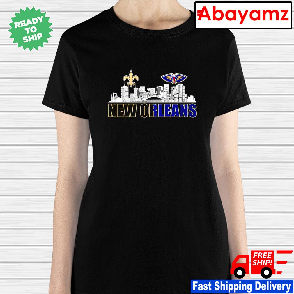 New Orleans Saints and New Orleans Pelicans New Orleans City shirt