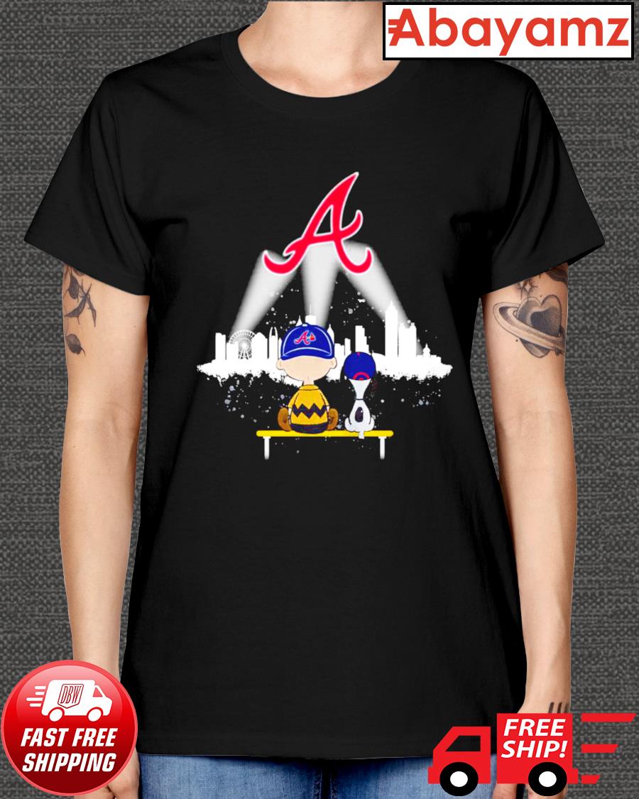 Charlie Brown & Snoopy :Atlanta Braves T-Shirt - TeeNaviSport