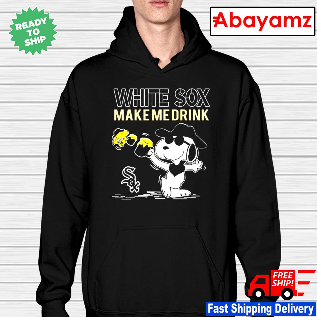 Snoopy and Woodstock Chicago White Sox Make Me Drink 2021 Postseason shirt  - Guineashirt Premium ™ LLC