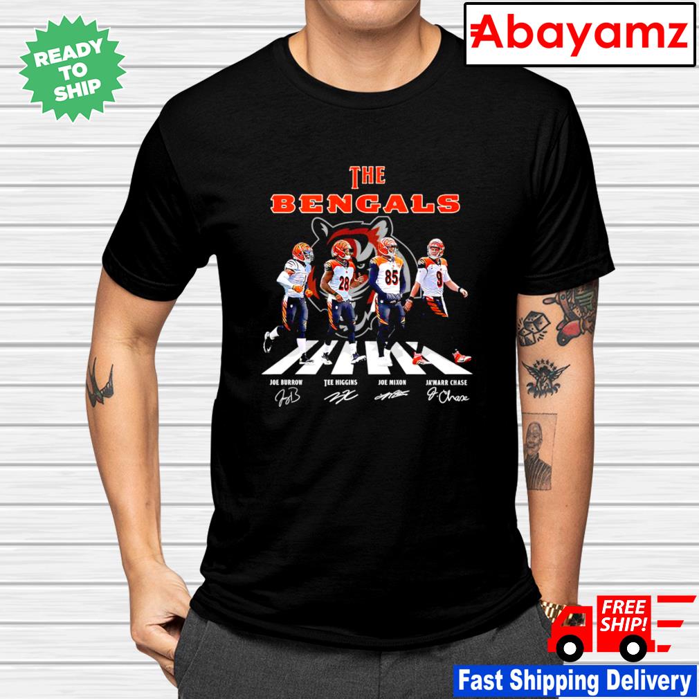 The Cincinnati Bengals abbey road signatures T-shirt, hoodie