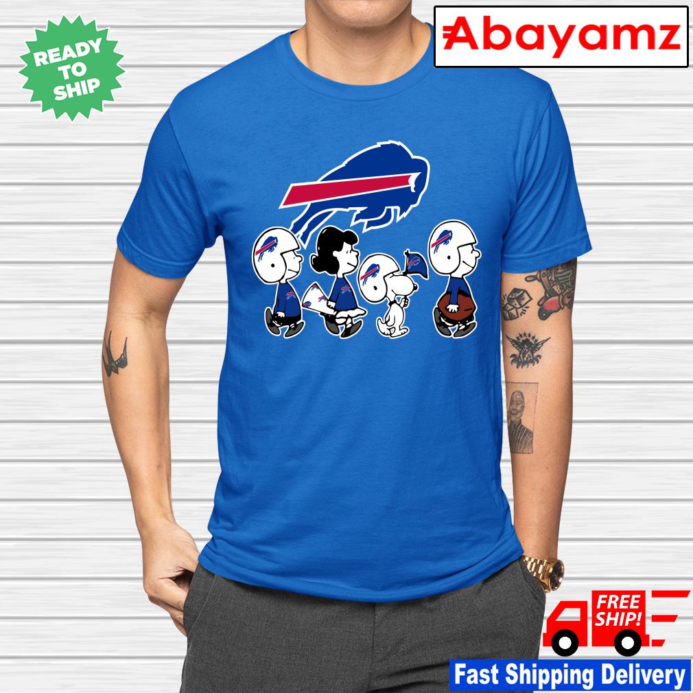 The Peanuts Snoopy And Friends cheer for the Buffalo Bills NFL Blue  T-shirt, hoodie, sweater, long sleeve and tank top