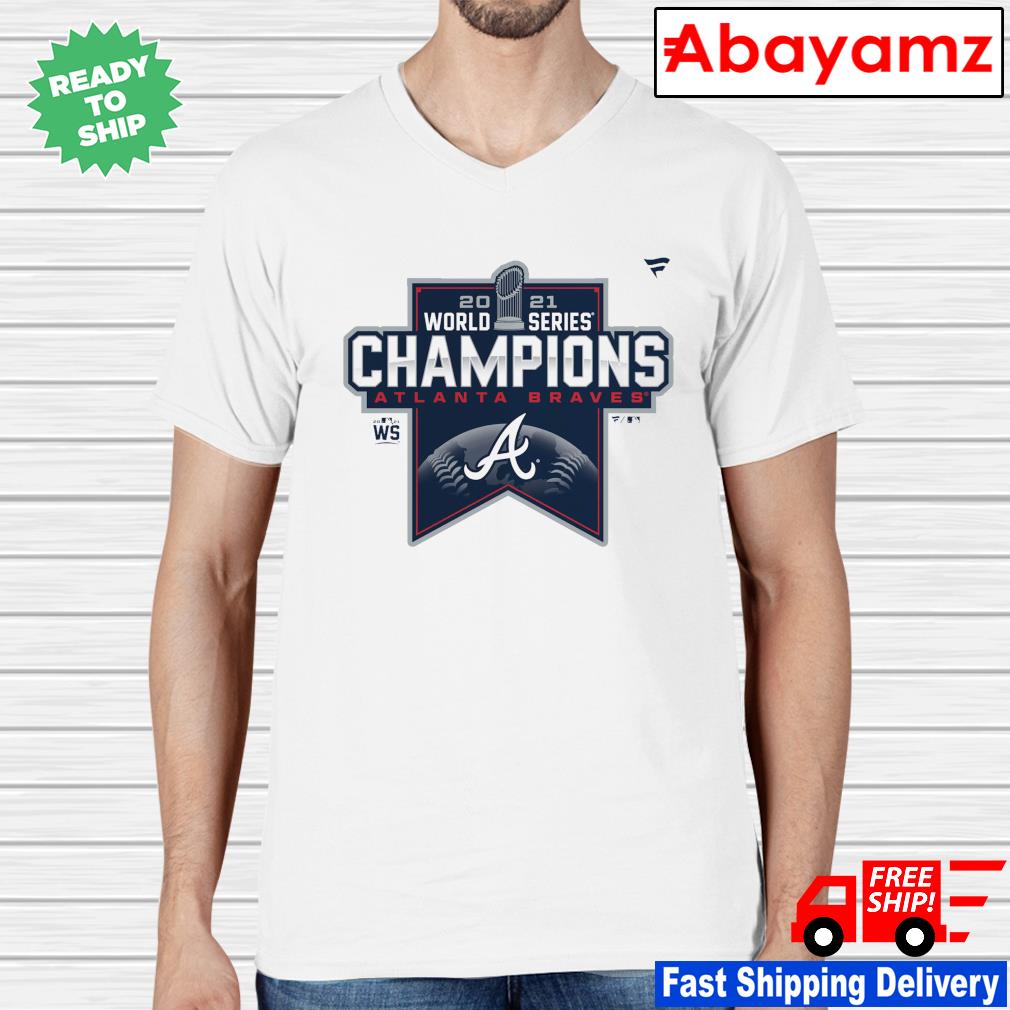 ATLANTA BRAVES WORLD SERIES CHAMPIONS LOCKER ROOM TEE-SHIRT (UNISEX ADULT  LARGE)