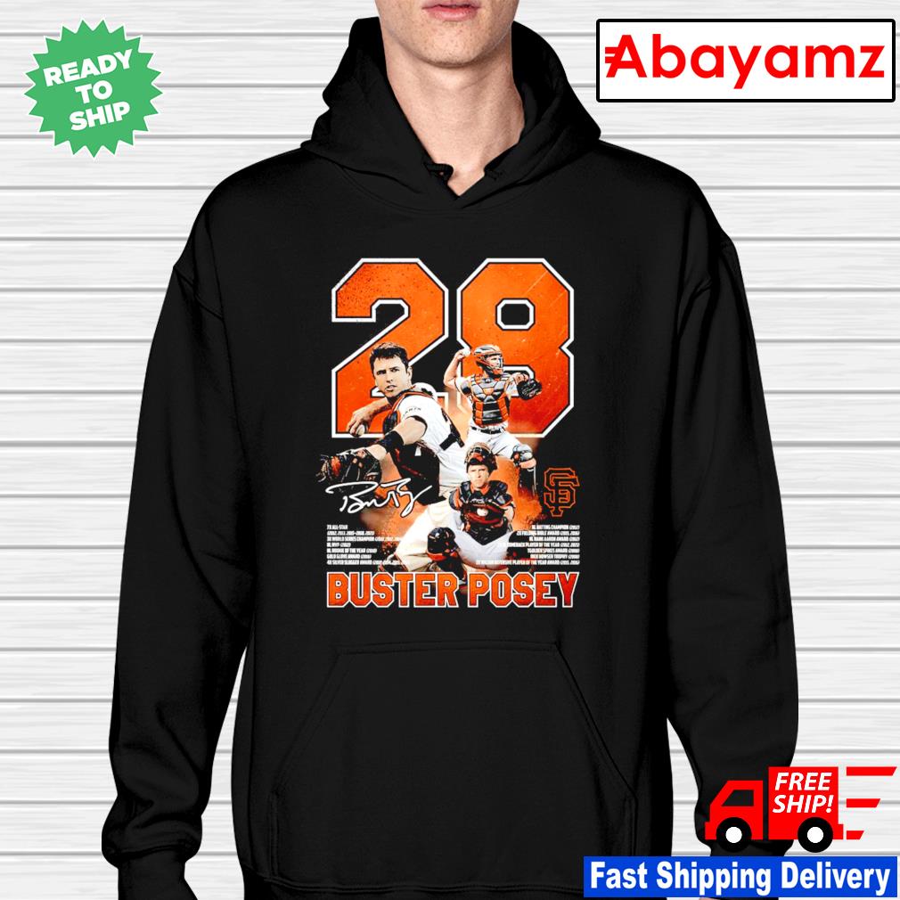 28 San Francisco Giants thank you Buster Posey signature shirt, hoodie,  sweater, longsleeve and V-neck T-shirt