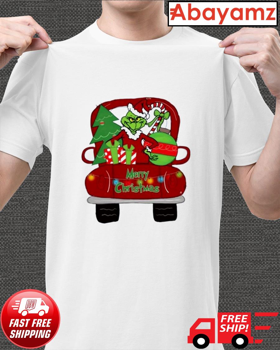 Merry Christmas Grinch Truck Graphic Shirt