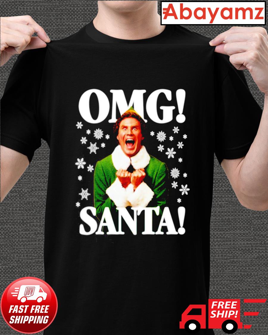 Buddy Elf Santa OMG Christmas T-Shirt 