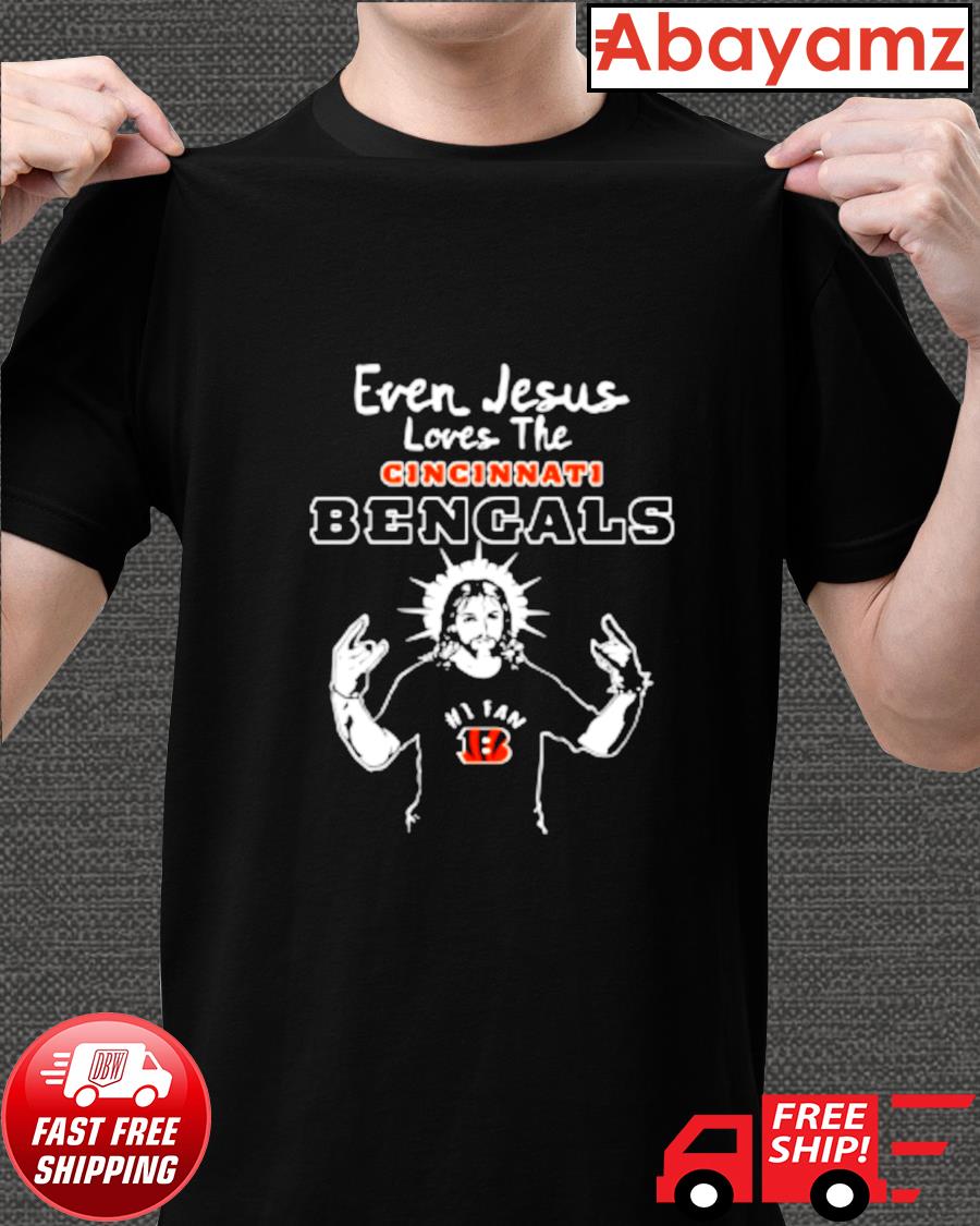 Cincinnati Bengals NFL Football Even Jesus Loves The Bengals Shirt Youth T- Shirt