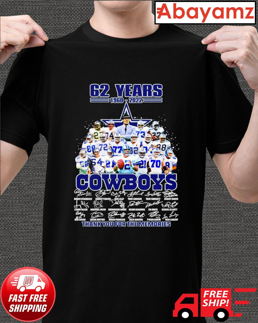 HOT Dallas Cowboys 62 Years 1960-2022 thank you for the memories