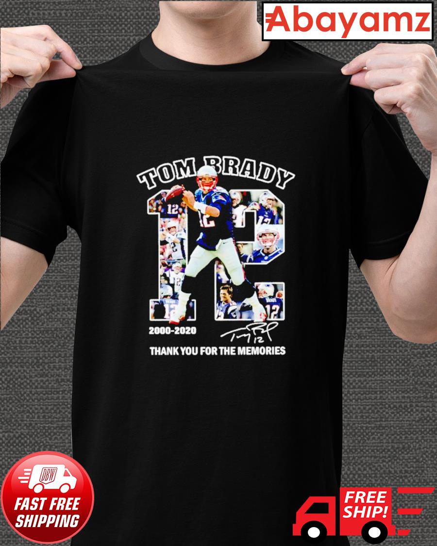 12 Tom Brady 2000 2022 Thank You For The Memories Signatures Shirt