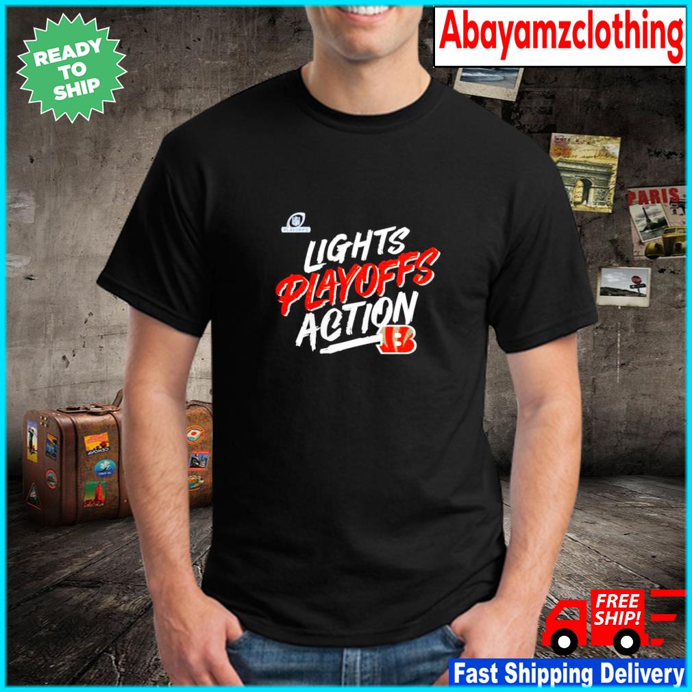 Cincinnati Bengals 2021 Nfl Playoffs Bound Lights Action Unisex T