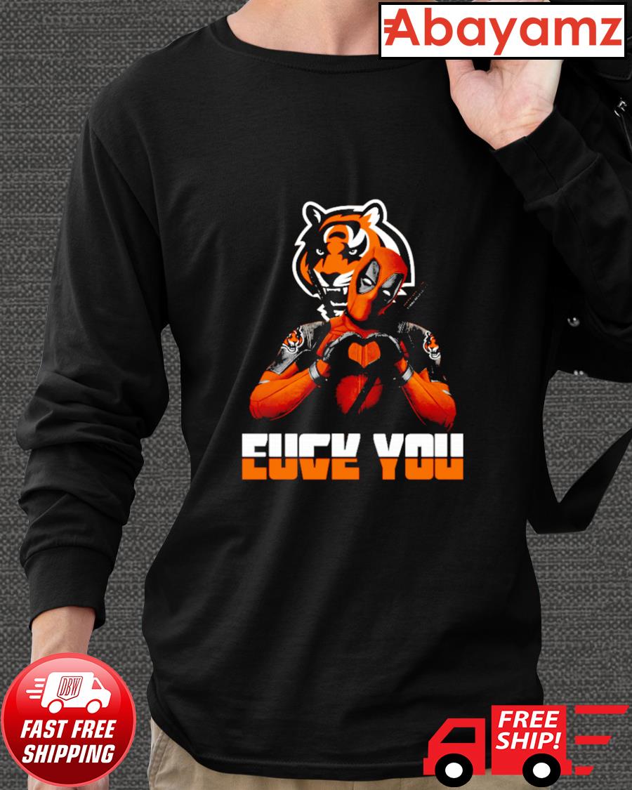 Cincinnati Bengals x Deadpool Fuck You And Love You t-shirt, hoodie,  sweater, long sleeve and tank top