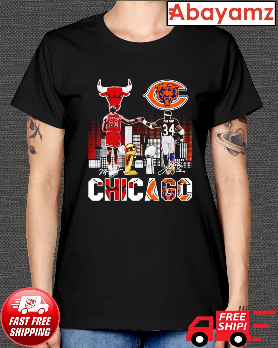 Buy Walter Payton and Michael Jordan Chicago signatures shirt For