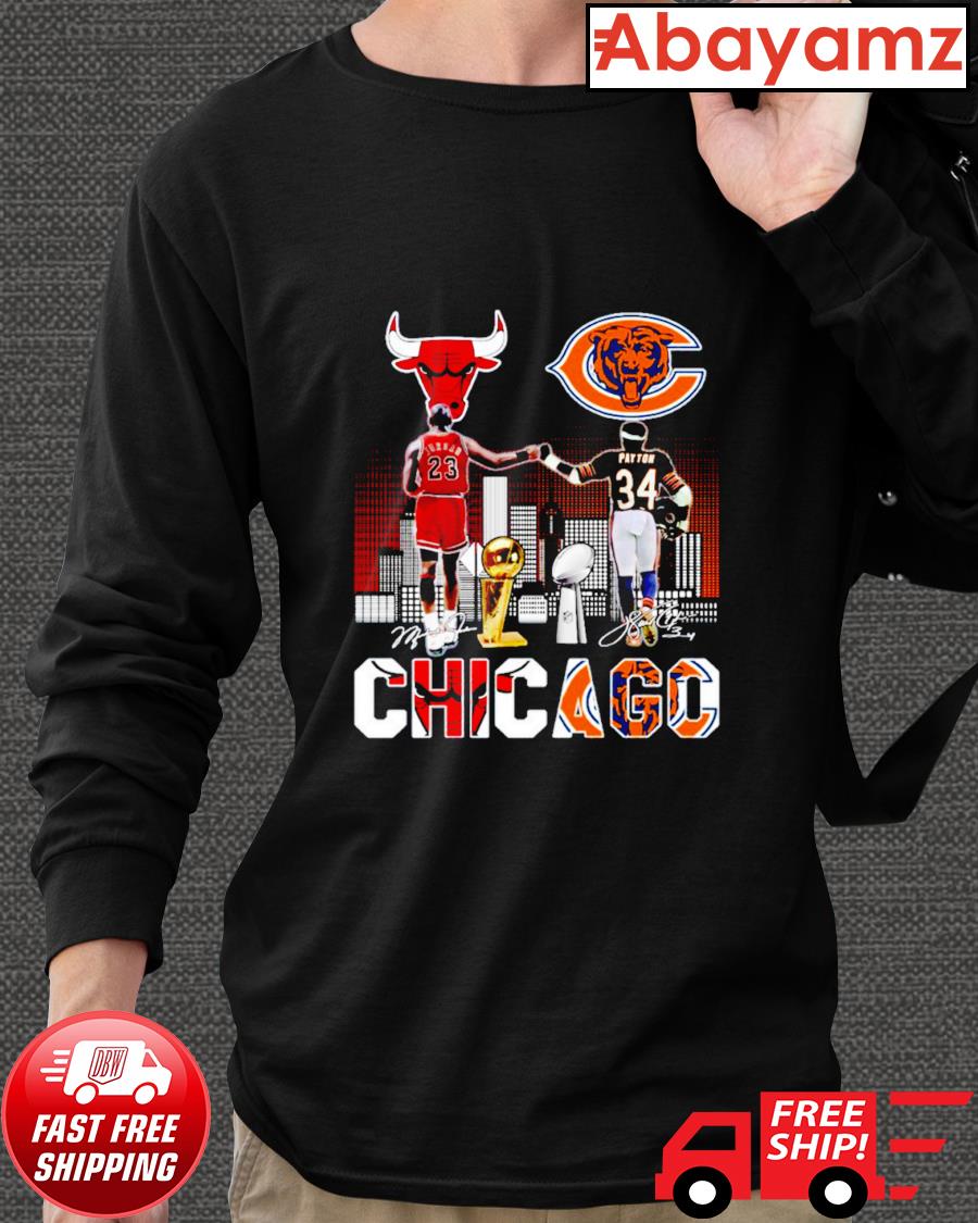 Buy Walter Payton and Michael Jordan Chicago signatures shirt For