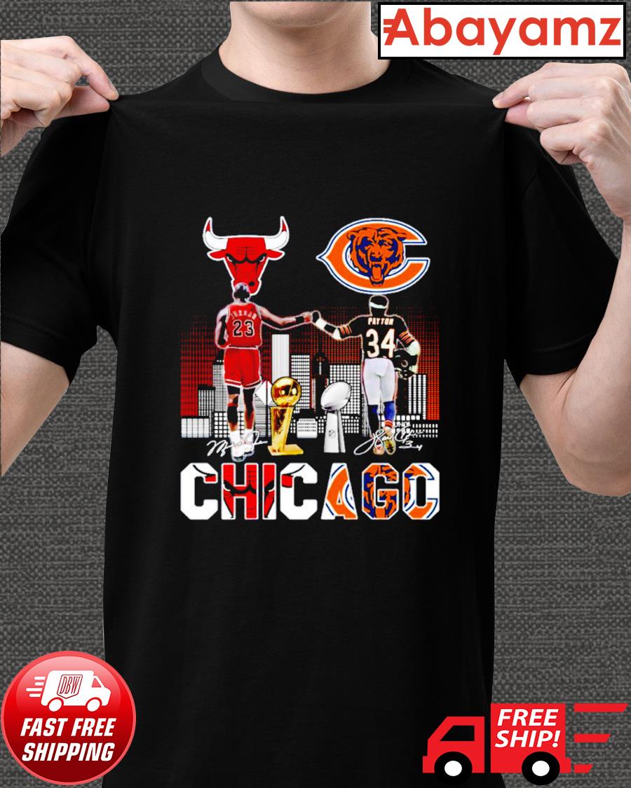 HOT Chicago Bulls Michael Jordan and Walter Payton Chicago Bears