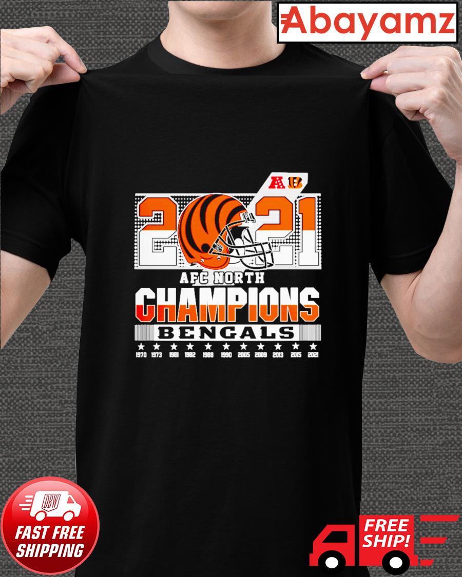 Cincinnati bengals champions 2021 2022 afc north shirt, hoodie, sweater,  long sleeve and tank top