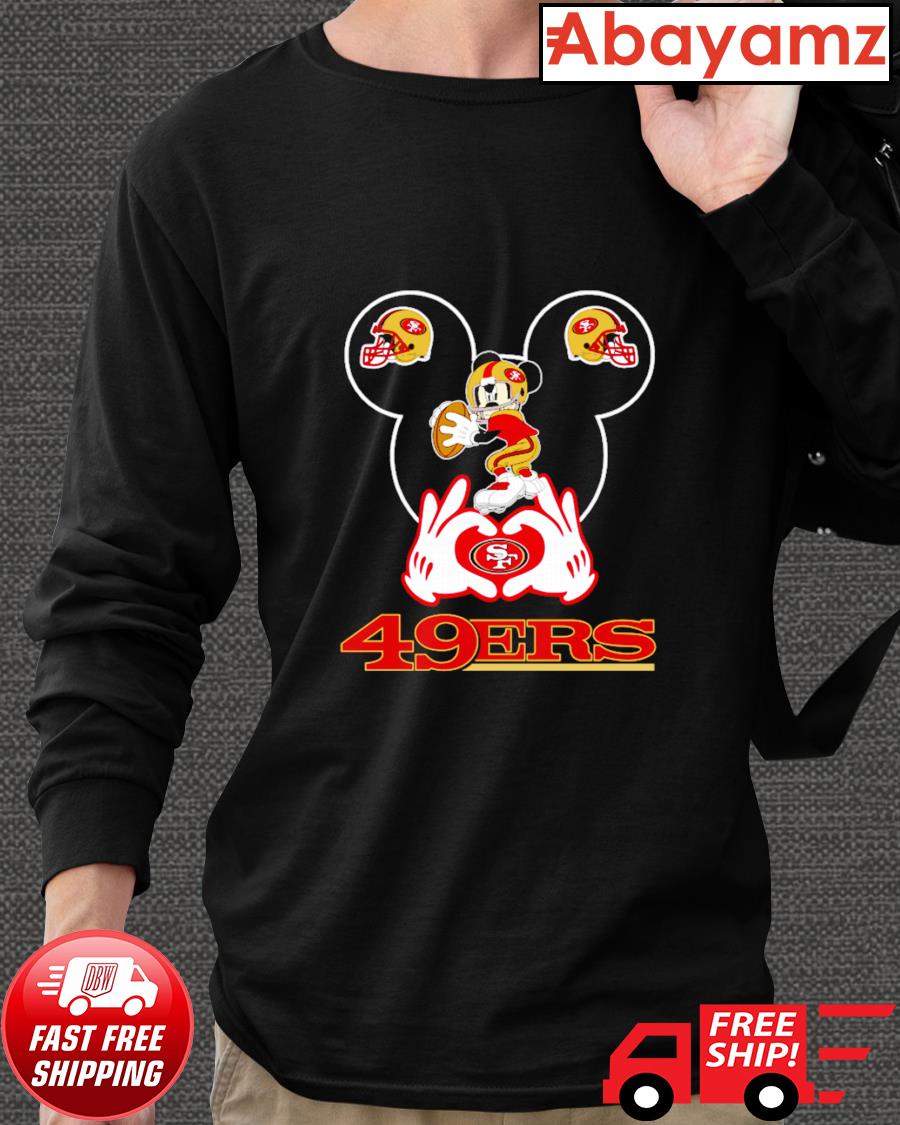 I Love The 49ers Mickey Mouse San Francisco 49ers Youth Hoodie 