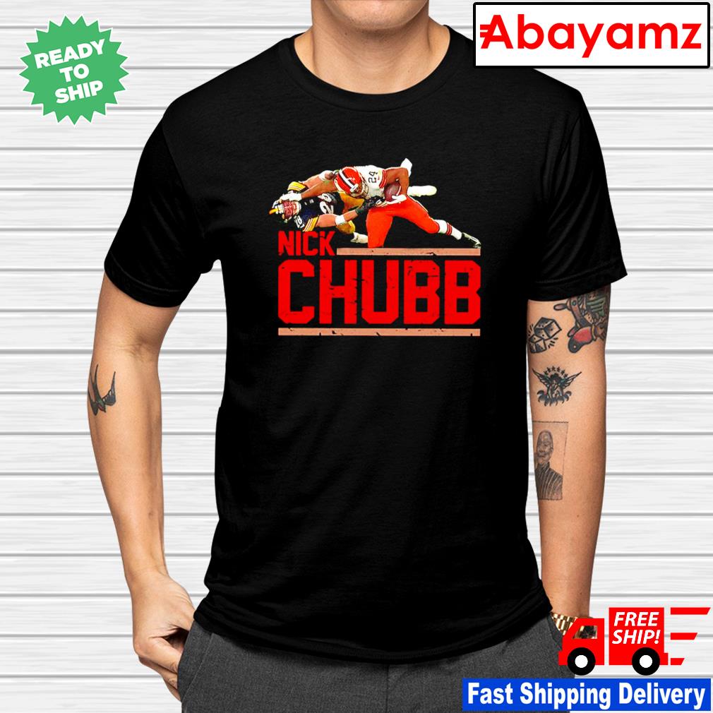 NamasteMFG Full Chubb - Cleveland Browns Nick Chubb Women's Shirt - Funny Graphic - NFL Football Brown Tee - Women's Short Sleeve T-Shirt