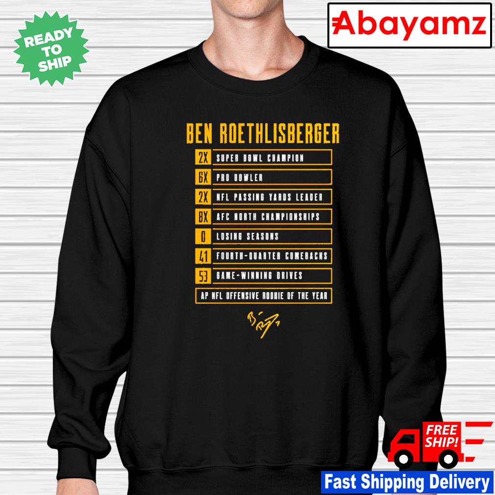 Ben Roethlisberger Pittsburgh Steelers Shirt, hoodie, sweater, long sleeve  and tank top