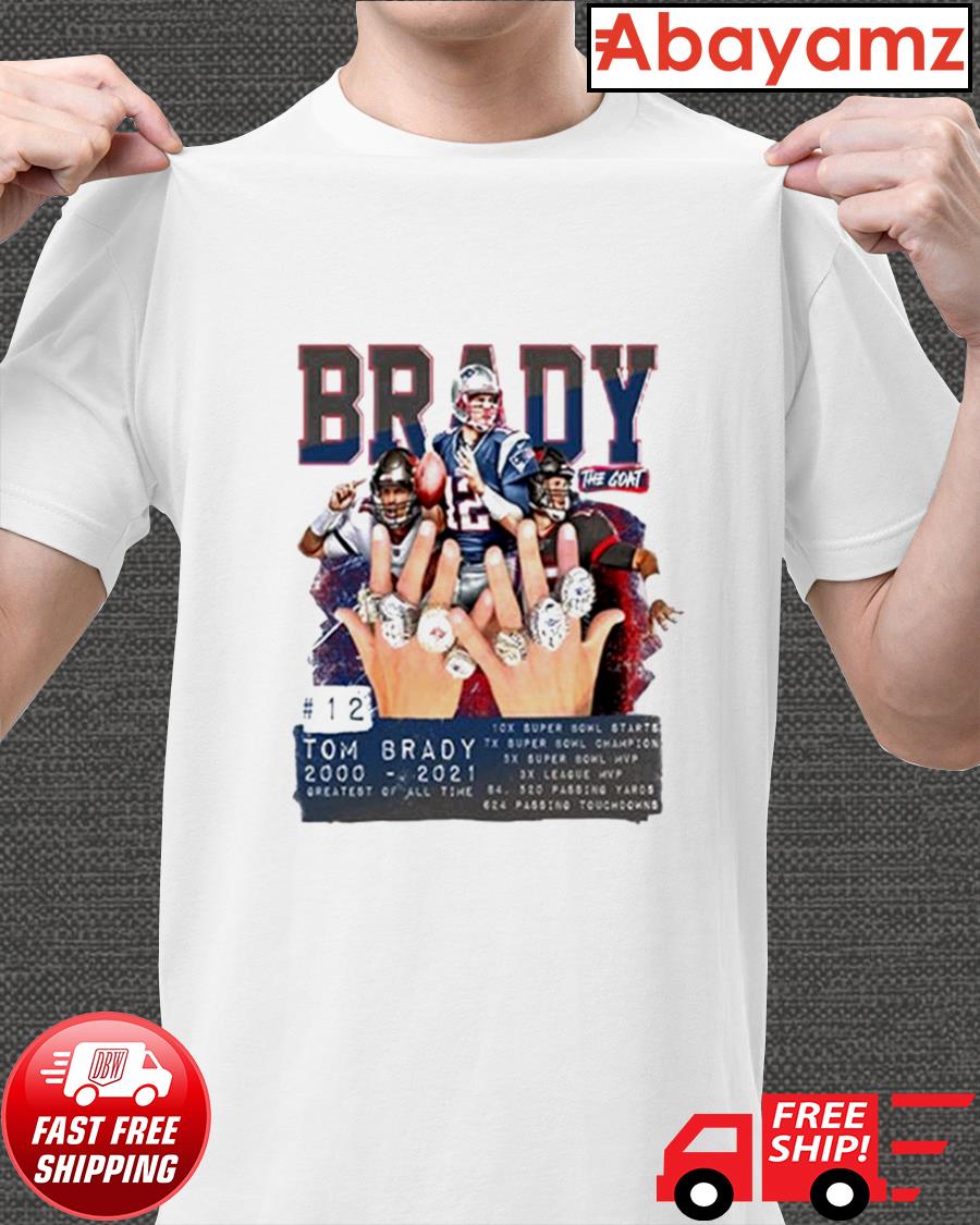 Tom Brady #12 The GOAT shirt, hoodie, sweater, long sleeve and tank top