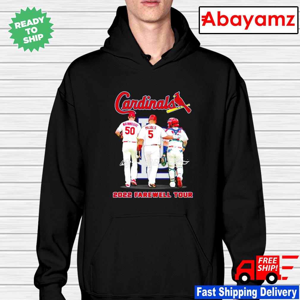 The Last Dance Cardinals Yadier Molina Albert Pujols And Adam Wainwright  Signatures Shirt,Sweater, Hoodie, And Long Sleeved, Ladies, Tank Top