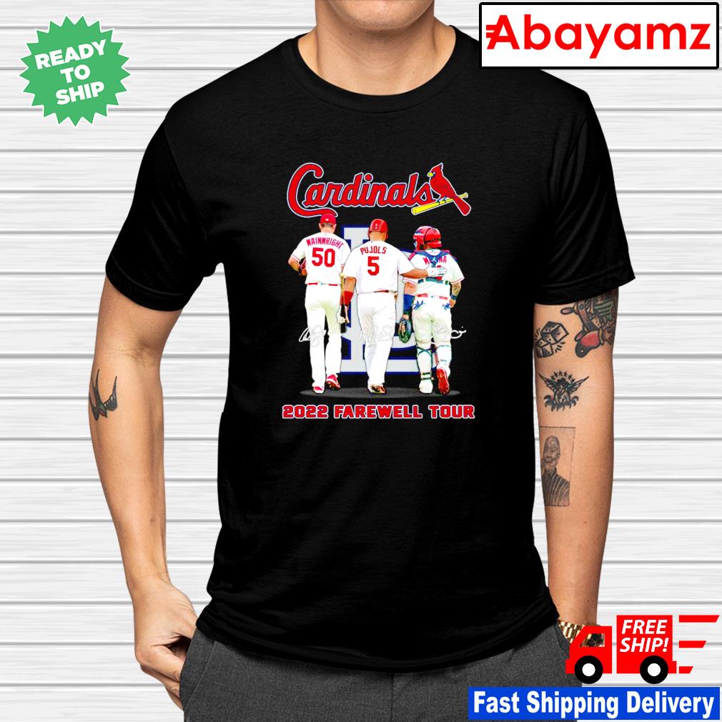 NEW! St. Louis Cardinals Adam Wainwright Albert Pujols And Yadier Molina T- Shirt