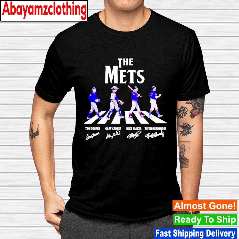 The New York Mets Tom Seaver Gary Carter Mike Piazza Keith Hernandez abbey  road signatures tee shirt, hoodie, sweater, long sleeve and tank top