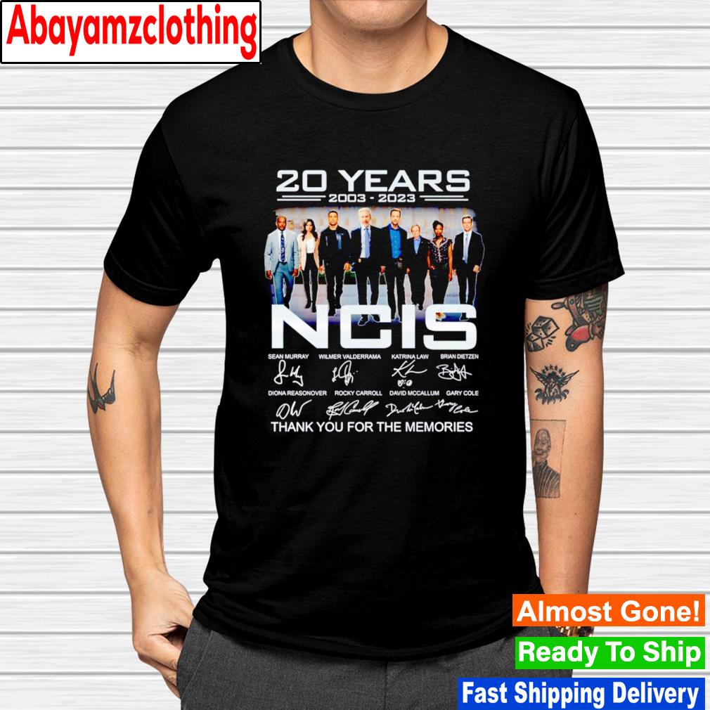 20 years 2003-2023 NCIS thank you for the memories signatures shirt