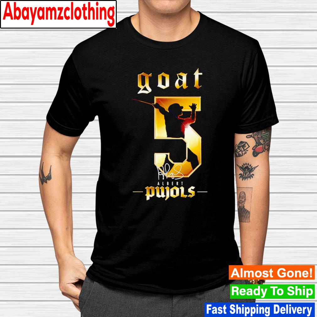 Albert Pujols #5 goat signature shirt